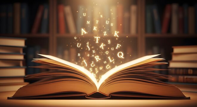 Magical open book a gateway to knowledge and imagination