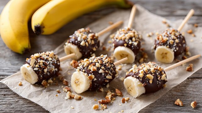 Chocolate Banana with Nut Toppin.