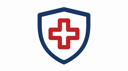 Obraz premium Shield with medical cross representing health and safety