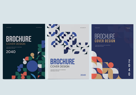 Brochure Cover Template in Multipurpose Corporate Style for Company Profile, Annual Report