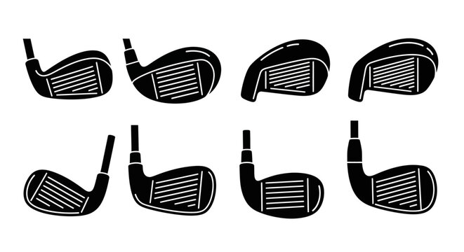 Golf Club Heads Collection - Different Angles and Types