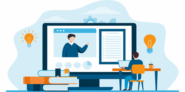 Online learning session with a student and instructor on a laptop