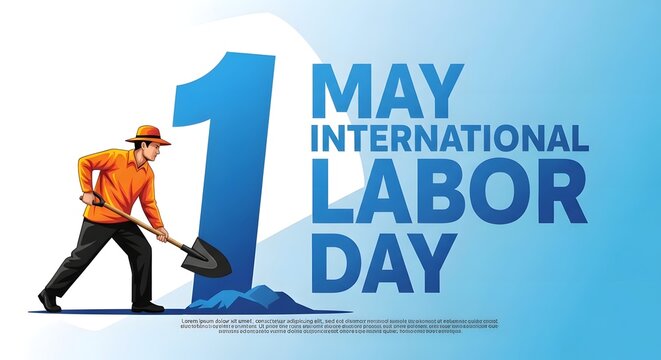 May 1st international labor day illustration