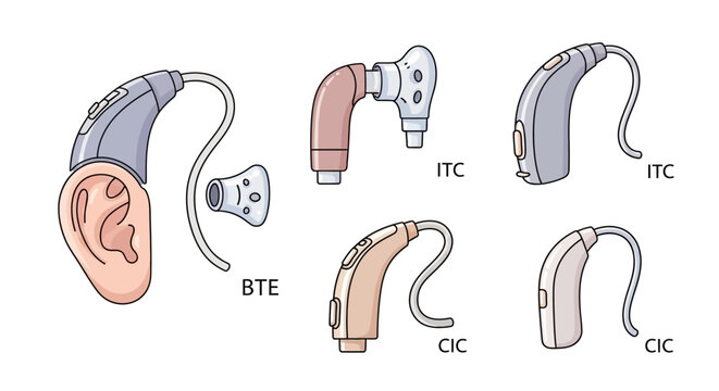 Hearing aids for ear problems.