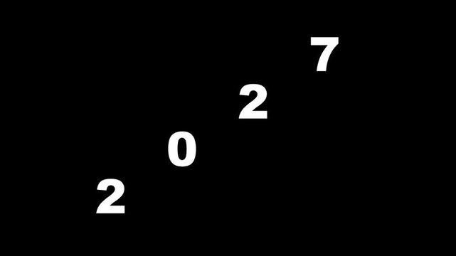 Numbers, white text on black background, simple numeric design, minimalistic style, counting concept