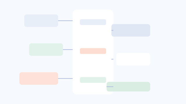 Premium SaaS dashboard background with vertical corridor layout, staggered side panels, soft pastel admin interface and clean modern UI system