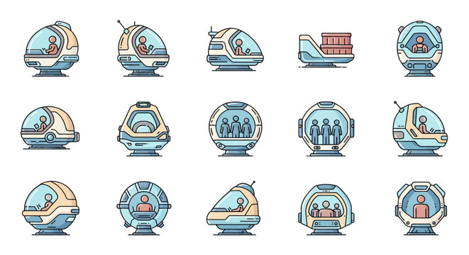 Futuristic Pods Collection for Transportation and Living.