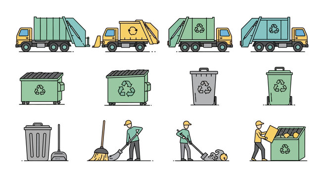 Waste management and sanitation workers.