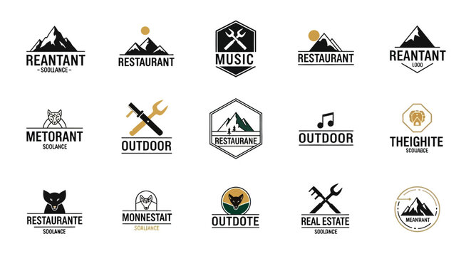 Collection of Vintage Style Logos and Emblems.