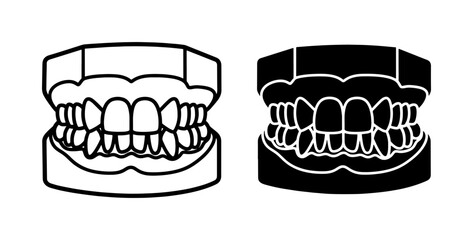 Human Jaw Denture Model Icon Set © Mahfuz