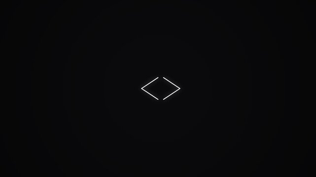 Minimalist Geometric Shapes Animation on Black Background.