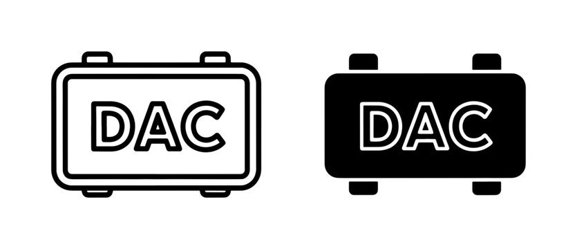 Digital Analog Converter DAC Icon Set