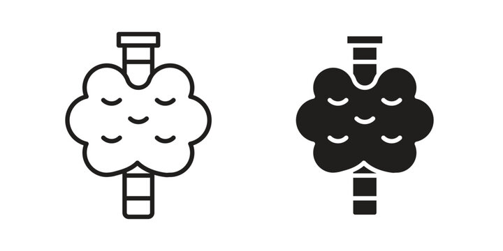 Thyroid gland icon. Simple linear element illustration. Thin stroke sign can be used for web, mobile and UI.