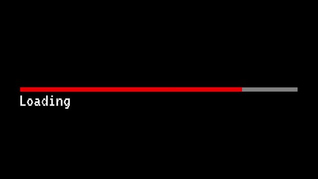 8 bit loading bar animation on alpha channel.