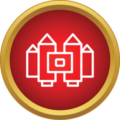 Fototapeta premium Abstract castle fortress icon representing protection and security