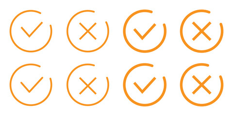 right mark icon set vector, on white background editable, checkmark vector illustration set tik mark setvector illustrators file. © Top