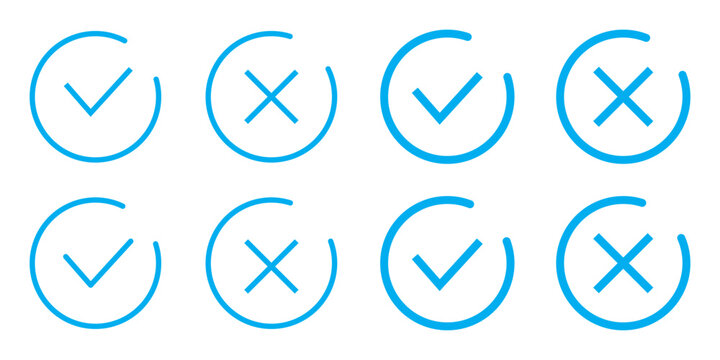 right mark icon set vector, on white background editable, checkmark vector illustration set tik mark setvector illustrators file.