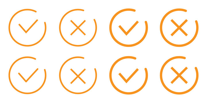 right mark icon set vector, on white background editable, checkmark vector illustration set tik mark setvector illustrators file.