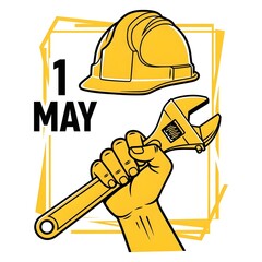May day celebration worker's tools and symbolism