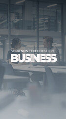 Modern Downward Scroll Business Presentation. Vertical Stories Logo Opener.