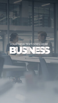 Modern Downward Scroll Business Presentation. Vertical Stories Logo Opener.