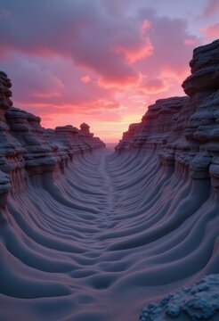 Eroded Rocky Badlands Sharp Climaxes Intense Color Gradation Celestial Dusk Eccentric Deposits
