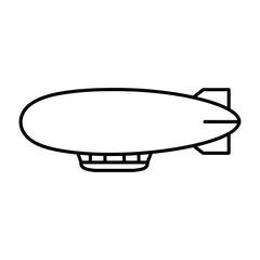 Vector of a blimp soaring through the air with a modern design © Rohi