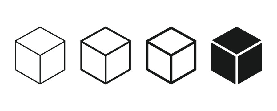 Box icon. Box line icons. Carton boxes icon set. Delivery box or container icons.