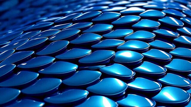 Digital blue liquid metal abstract background