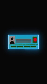 Rectangular panel animation glowing modern interface display design. Rectangular panel UI concept for digital visuals. Rectangular panel motion background.