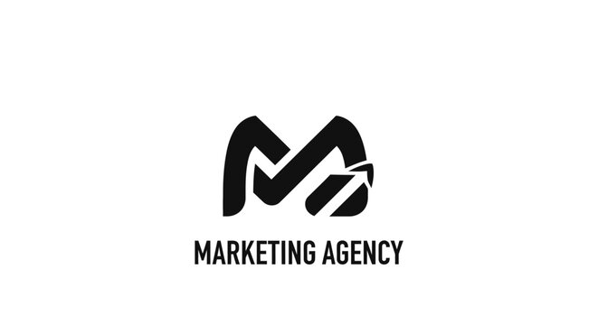 Modern M Logo for Marketing Agency, Business Identity and Branding