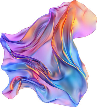 satin fabric made of holographic color material