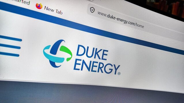 a computer screen displaying duke energy website