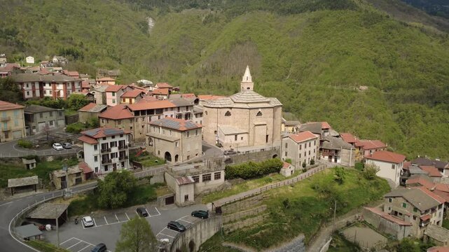 View of the city of Mendatica (Imperia)