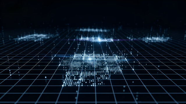 abstract background with binary code