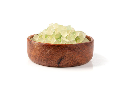 Candied citrus peel isolated. Diced succade from the citron or citrus medica