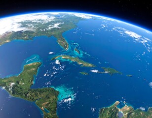 Fototapeta premium A stunning view of the Earth from space (1)
