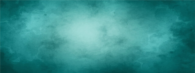 Obraz premium Vector A mesmerizing watercolor background, showcasing a gradient of teal and turquoise shades, creating a textured artistic composition perfect for design.