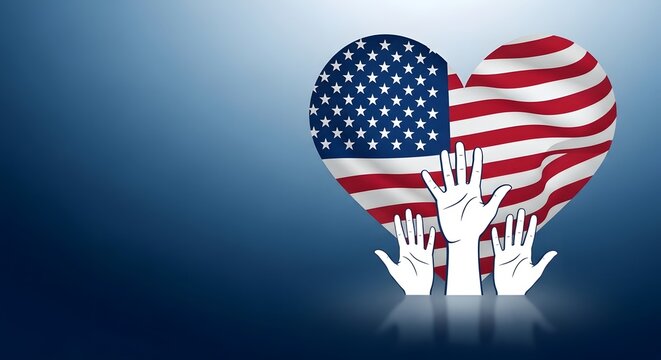American heart a symbol of patriotism and unity