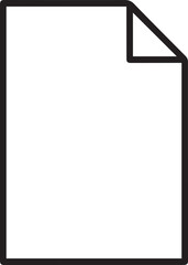 Obraz premium Black outlined icon of paper