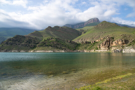 Picturesque mountain lake Gizhgit. Republic of Kabardino-Balkaria, Russia