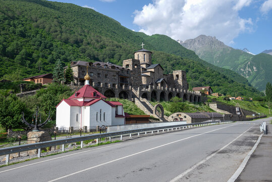 The ancient Alan Assumption Monastery, Upper Fiagdon. Republic of North Ossetia-Alania. Russia