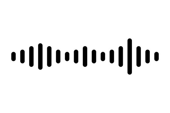 Audio waveform PNG with transparent background. Sound wave visualization for voice recording, music signal, podcast audio. Minimal waveform icon for apps, UI, media players and sound design. High-res 