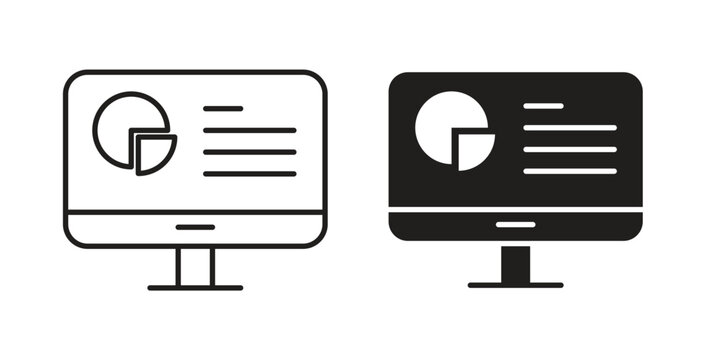 Dashboard icon set different line and flat style collection.