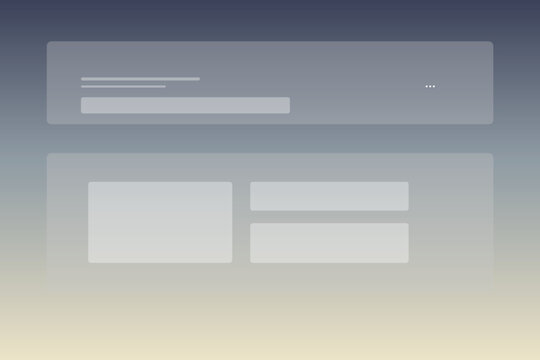Soft gradient background with header panel and content blocks in blurred UI style for modern interface layouts and clean SaaS dashboard design use