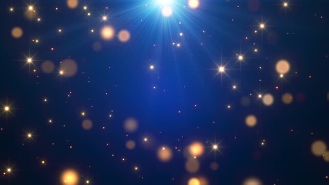 blue sparkle white light background loop