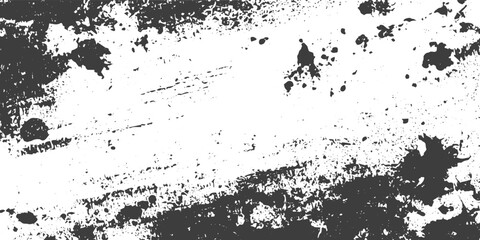 Fototapeta premium Black and White Grunge Texture with Distressed Ink Splatter and Weathered Grain Background Vector