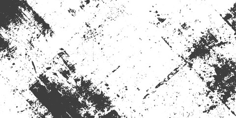Obraz premium Black and White Grunge Texture Vector Background with Distressed and Weathered Surface Effects