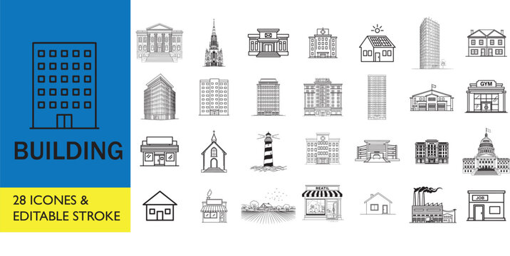 business, factory, building, real estate, illustration, logotype, symbol, signs, silhouette, conception, constructor, deposit, garage, hall, office, people, skyscraper, storage, warehouse, acronym, ar