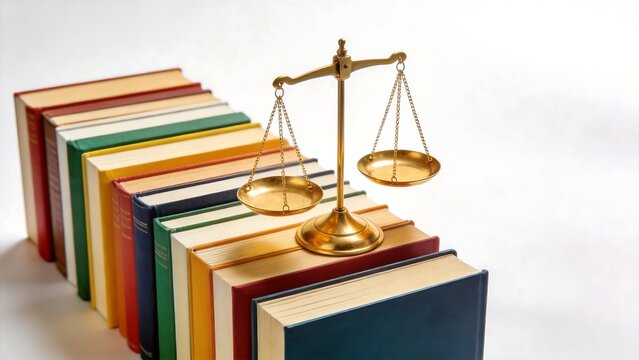 Books and scales of justice